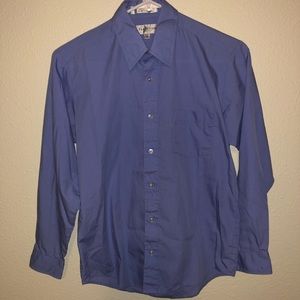 Van Heusen Blue Size 14 Long Sleeve Dress Shirt